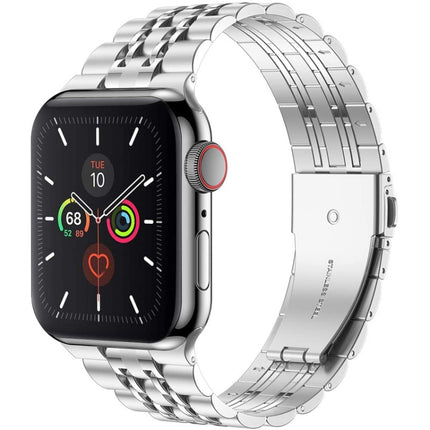 Seven-bead Ultra-thin Stainless Steel Watch Band For Apple Watch Series, 7 45mm / 6&SE&5&4 44mm / 3&2&1 42mm, 7 41mm / 6&SE&5&4 40mm / 3&2&1 38mm - DealBuddy