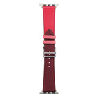 Single Lap Microfiber Leather Watch Band For Apple Watch Series
