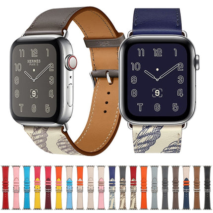 Single Lap Microfiber Leather Watch Band For Apple Watch Series