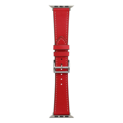 Single Lap Microfiber Leather Watch Band For Apple Watch Series