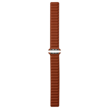 Magnetic Two-color Loop Slim Leather Watch Band For Apple Watch Series, 7 45mm / 6&SE&5&4 44mm / 3&2&1 42mm, 7 41mm / 6&SE&5&4 40mm / 3&2&1 38mm - DealBuddy