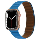 Magnetic Two-color Loop Slim Leather Watch Band For Apple Watch Series