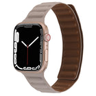 Magnetic Two-color Loop Slim Leather Watch Band For Apple Watch Series