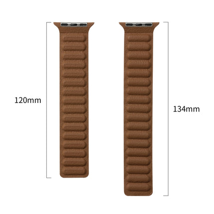 Magnetic Two-color Loop Slim Leather Watch Band For Apple Watch Series