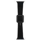 Black Square Buckle Silicone Watch Band For Apple Watch Series, 7 45mm / 6&SE&5&4 44mm / 3&2&1 42mm, 7 41mm / 6&SE&5&4 40mm / 3&2&1 38mm - DealBuddy