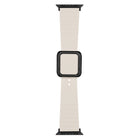 Black Square Buckle Silicone Watch Band For Apple Watch Series