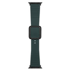 Black Square Buckle Silicone Watch Band For Apple Watch Series
