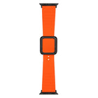Black Square Buckle Silicone Watch Band For Apple Watch Series