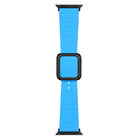 Black Square Buckle Silicone Watch Band For Apple Watch Series