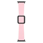 Black Square Buckle Silicone Watch Band For Apple Watch Series