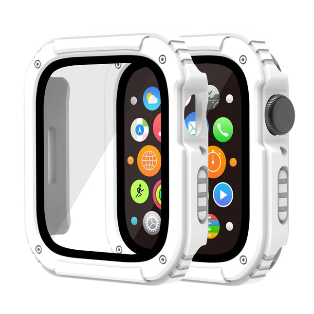 2 in 1 Screen Tempered Glass Film Protective Case, For Apple Watch Series 9 / 8 / 7 45mm, For Apple Watch Series 9 / 8 / 7 41mm, For Apple Watch Series 6 / 5 / 4 / SE 44mm, For Apple Watch Series 6 / 5 / 4 / SE 40mm, For Apple Watch Series 3 & 2 & 1 42... - DealBuddy