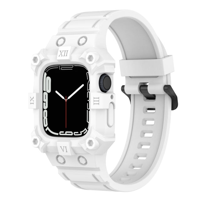 Integrated Silicone Watch Band For Apple Watch Series, 7 45mm / 6&SE&5&4 44mm / 3&2&1 42mm, 7 41mm / 6&SE&5&4 40mm / 3&2&1 38mm - DealBuddy