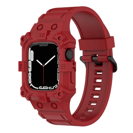 Integrated Silicone Watch Band For Apple Watch Series, 7 45mm / 6&SE&5&4 44mm / 3&2&1 42mm, 7 41mm / 6&SE&5&4 40mm / 3&2&1 38mm - DealBuddy