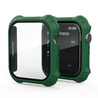 2 in 1 Frosted PC Frame + Screen Tempered Glass Film Protective Case, For Apple Watch Series 9 / 8 / 7 45mm, For Apple Watch Series 9 / 8 / 7 41mm - DealBuddy
