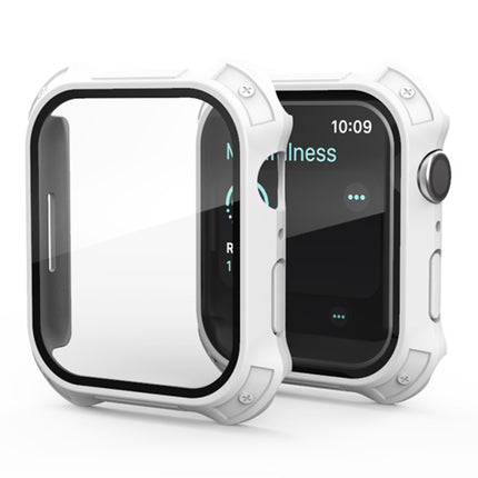 2 in 1 Frosted PC Frame + Screen Tempered Glass Film Protective Case, For Apple Watch Series 9 / 8 / 7 45mm, For Apple Watch Series 9 / 8 / 7 41mm - DealBuddy