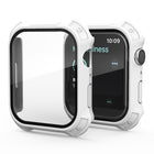 2 in 1 Frosted PC Frame + Screen Tempered Glass Film Protective Case, For Apple Watch Series 9 / 8 / 7 45mm, For Apple Watch Series 9 / 8 / 7 41mm - DealBuddy
