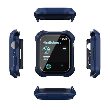 2 in 1 Frosted PC Frame + Screen Tempered Glass Film Protective Case, For Apple Watch Series 9 / 8 / 7 45mm, For Apple Watch Series 9 / 8 / 7 41mm - DealBuddy