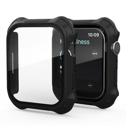 2 in 1 Frosted PC Frame + Screen Tempered Glass Film Protective Case, For Apple Watch Series 9 / 8 / 7 45mm, For Apple Watch Series 9 / 8 / 7 41mm - DealBuddy