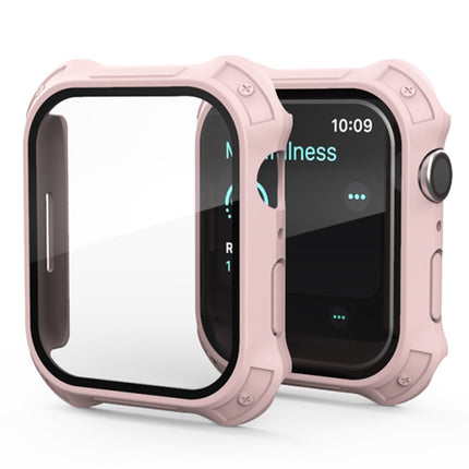 2 in 1 Frosted PC Frame + Screen Tempered Glass Film Protective Case, For Apple Watch Series 9 / 8 / 7 45mm, For Apple Watch Series 9 / 8 / 7 41mm - DealBuddy
