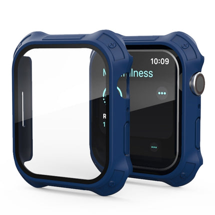 2 in 1 Frosted PC Frame + Screen Tempered Glass Film Protective Case, For Apple Watch Series 9 / 8 / 7 45mm, For Apple Watch Series 9 / 8 / 7 41mm - DealBuddy