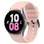 For Samsung Galaxy Watch5 / Watch5 Pro /  Watch4 / Light Pink + Green