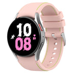 For Samsung Galaxy Watch5 / Watch5 Pro /  Watch4 / Light Pink + Green