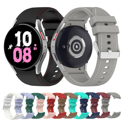 Universal Leather Texture Silicone Watch Band, For Samsung Galaxy Watch5 / Watch5 Pro /  Watch4 - DealBuddy