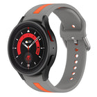 Two-color Stripe Silicone Watch Band, For Samsung Galaxy Watch5 / Watch5 Pro - DealBuddy