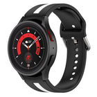 Two-color Stripe Silicone Watch Band, For Samsung Galaxy Watch5 / Watch5 Pro - DealBuddy