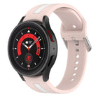 Two-color Stripe Silicone Watch Band, For Samsung Galaxy Watch5 / Watch5 Pro - DealBuddy