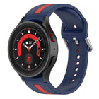 Two-color Stripe Silicone Watch Band, For Samsung Galaxy Watch5 / Watch5 Pro - DealBuddy
