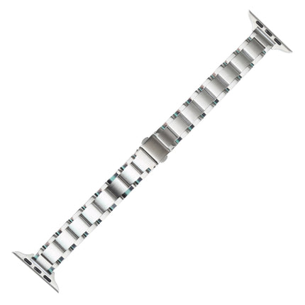 Three Beads Metal Watch Band For Apple Watch Series, 7 45mm / 6&SE&5&4 44mm / 3&2&1 42mm, 7 41mm / 6&SE&5&4 40mm / 3&2&1 38mm - DealBuddy