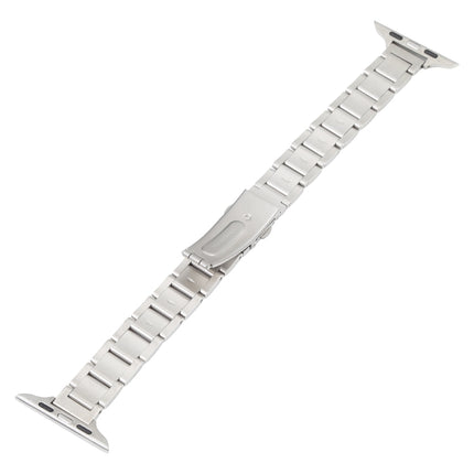 Three Beads Metal Watch Band For Apple Watch Series, 7 45mm / 6&SE&5&4 44mm / 3&2&1 42mm, 7 41mm / 6&SE&5&4 40mm / 3&2&1 38mm - DealBuddy