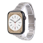 Three Beads Metal Watch Band For Apple Watch Series, 7 45mm / 6&SE&5&4 44mm / 3&2&1 42mm, 7 41mm / 6&SE&5&4 40mm / 3&2&1 38mm - DealBuddy