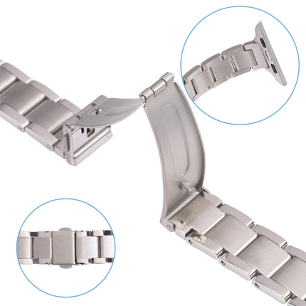Three Beads Metal Watch Band For Apple Watch Series, 7 45mm / 6&SE&5&4 44mm / 3&2&1 42mm, 7 41mm / 6&SE&5&4 40mm / 3&2&1 38mm - DealBuddy