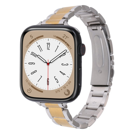 Three Beads Metal Watch Band For Apple Watch Series, 7 45mm / 6&SE&5&4 44mm / 3&2&1 42mm, 7 41mm / 6&SE&5&4 40mm / 3&2&1 38mm - DealBuddy