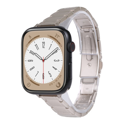 Three Beads Metal Watch Band For Apple Watch Series, 7 45mm / 6&SE&5&4 44mm / 3&2&1 42mm, 7 41mm / 6&SE&5&4 40mm / 3&2&1 38mm - DealBuddy