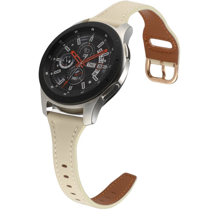22mm Reverse Buckle Genuine Leather Watch Band, For Samsung Galaxy Watch3 / Huawei Watch GT3 Pro - DealBuddy