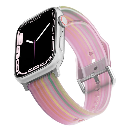 Frosted Translucent Silicone Watch Band For Apple Watch Series, 7 45mm / 6&SE&5&4 44mm / 3&2&1 42mm, 7 41mm / 6&SE&5&4 40mm / 3&2&1 38mm - DealBuddy