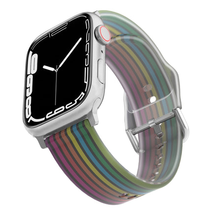 Frosted Translucent Silicone Watch Band For Apple Watch Series, 7 45mm / 6&SE&5&4 44mm / 3&2&1 42mm, 7 41mm / 6&SE&5&4 40mm / 3&2&1 38mm - DealBuddy