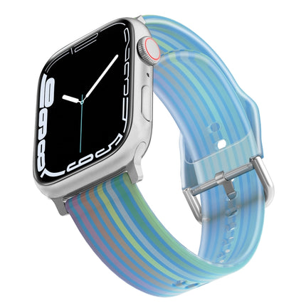 Frosted Translucent Silicone Watch Band For Apple Watch Series, 7 45mm / 6&SE&5&4 44mm / 3&2&1 42mm, 7 41mm / 6&SE&5&4 40mm / 3&2&1 38mm - DealBuddy