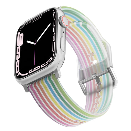 Frosted Translucent Silicone Watch Band For Apple Watch Series, 7 45mm / 6&SE&5&4 44mm / 3&2&1 42mm, 7 41mm / 6&SE&5&4 40mm / 3&2&1 38mm - DealBuddy