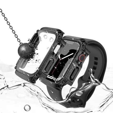 Screen Tempered Glass Film Armor Waterproof Watch Case, For Apple Watch Series 9 / 8 / 7 45mm, For Apple Watch Series 9 / 8 / 7 41mm - DealBuddy
