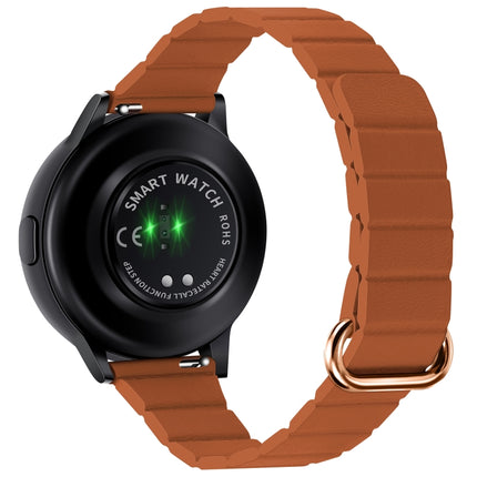 22mm Magnetic Buckle Leather Watch Band