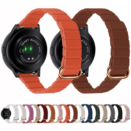 22mm Magnetic Buckle Leather Watch Band