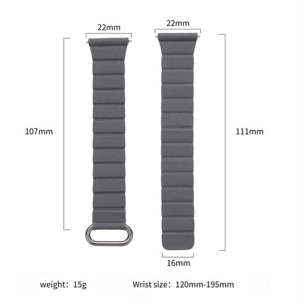 22mm Magnetic Buckle Leather Watch Band, For Samsung Galaxy Watch3 45mm - DealBuddy
