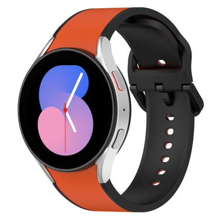 Two-color Silicone Watch Band, For Samsung Galaxy Watch4 Classic 46mm / Watch4 44mm, For Samsung Galaxy Watch4 Classic 42mm / Watch4 40mm, For Samsung Galaxy Watch5 Pro / Watch5 - DealBuddy
