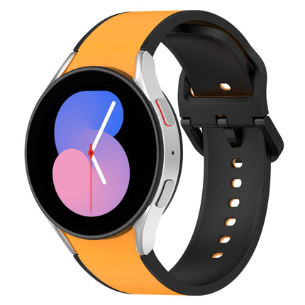 Two-color Silicone Watch Band, For Samsung Galaxy Watch4 Classic 46mm / Watch4 44mm, For Samsung Galaxy Watch4 Classic 42mm / Watch4 40mm, For Samsung Galaxy Watch5 Pro / Watch5 - DealBuddy