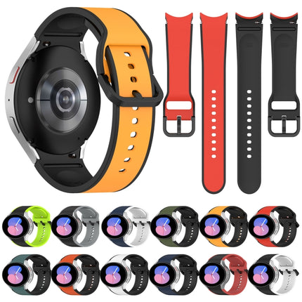 Two-color Silicone Watch Band, For Samsung Galaxy Watch4 Classic 46mm / Watch4 44mm, For Samsung Galaxy Watch4 Classic 42mm / Watch4 40mm, For Samsung Galaxy Watch5 Pro / Watch5 - DealBuddy