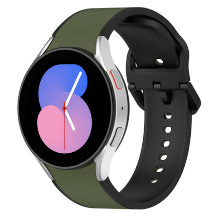 Two-color Silicone Watch Band, For Samsung Galaxy Watch4 Classic 46mm / Watch4 44mm, For Samsung Galaxy Watch4 Classic 42mm / Watch4 40mm, For Samsung Galaxy Watch5 Pro / Watch5 - DealBuddy